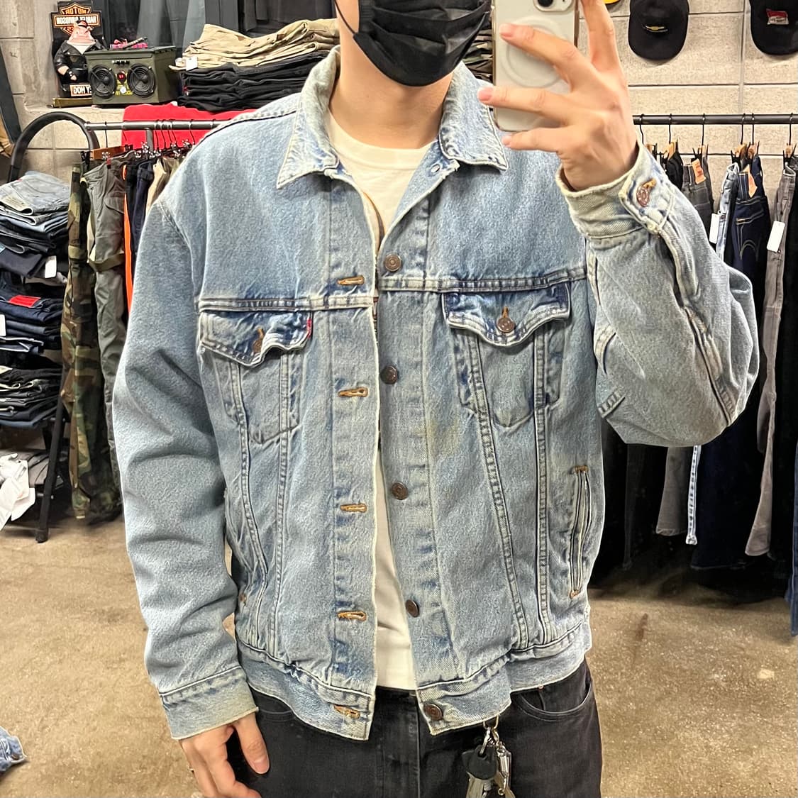 90s 리바이스 플란넬 라인드 데님 자켓 (105) 상품이미지7