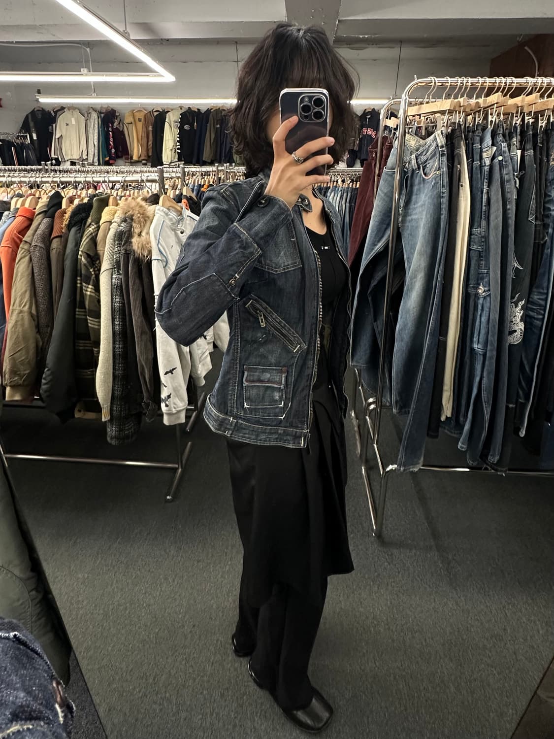 M) 지스타 빈티지 라이더 집업 데님자켓 청자켓 상품이미지2