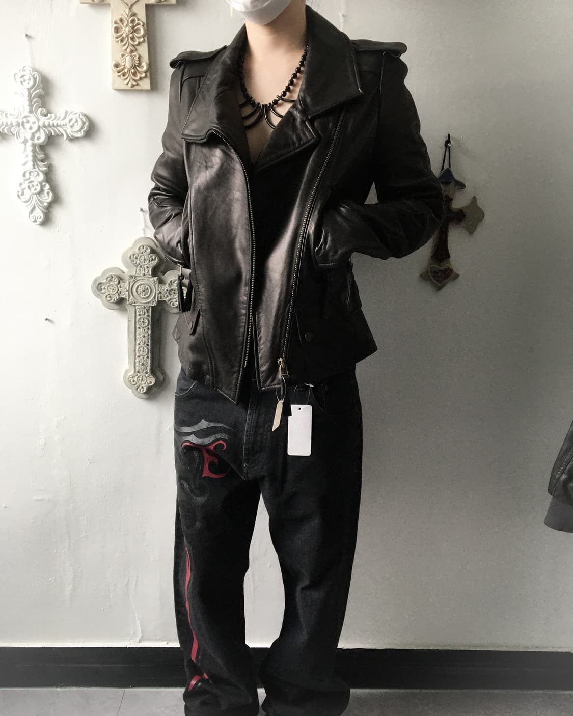 Heavy lamb  leather rider jacket 상품이미지6