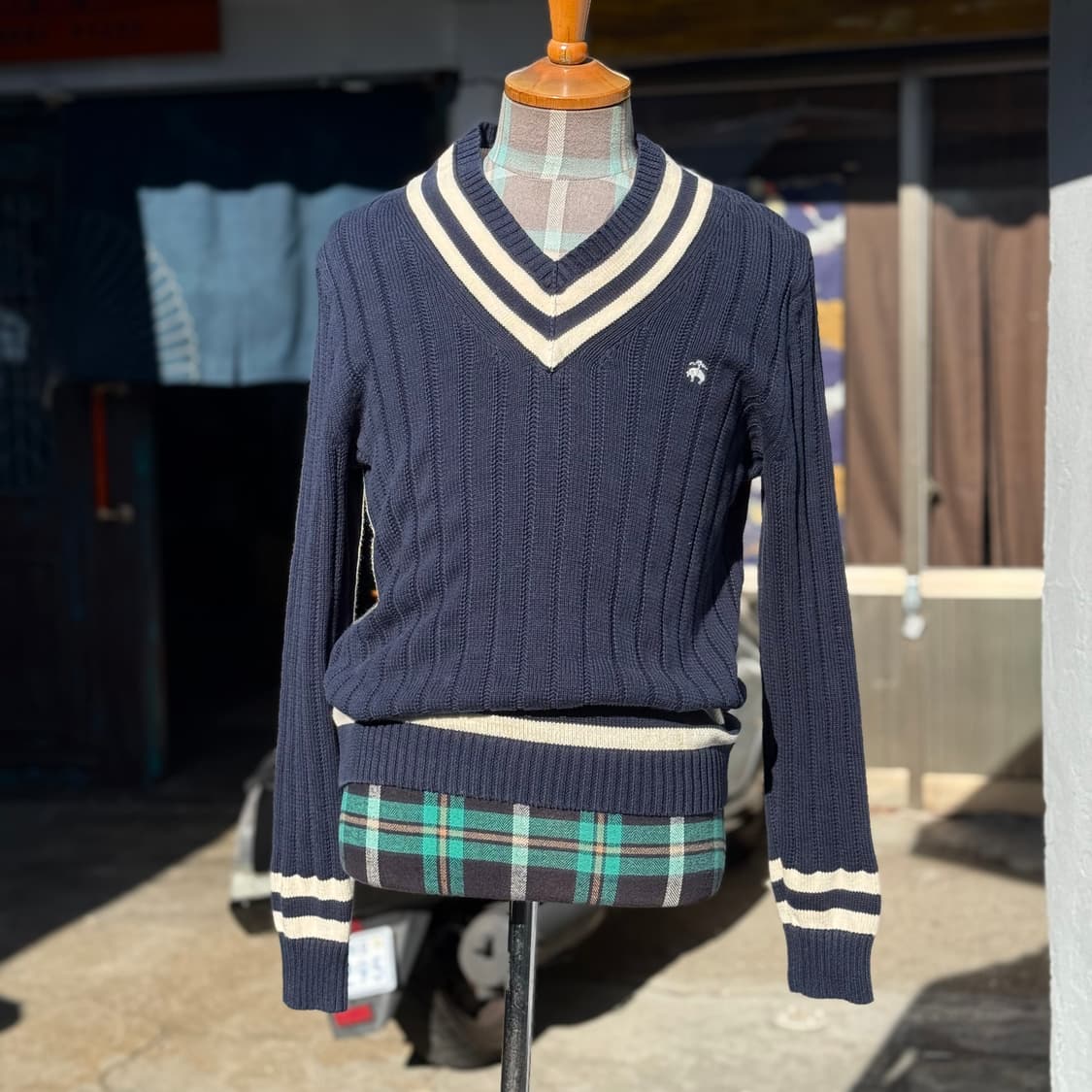 브룩스 브라더스 코튼 블랜드 브이넥 스웨터 S 상품이미지6