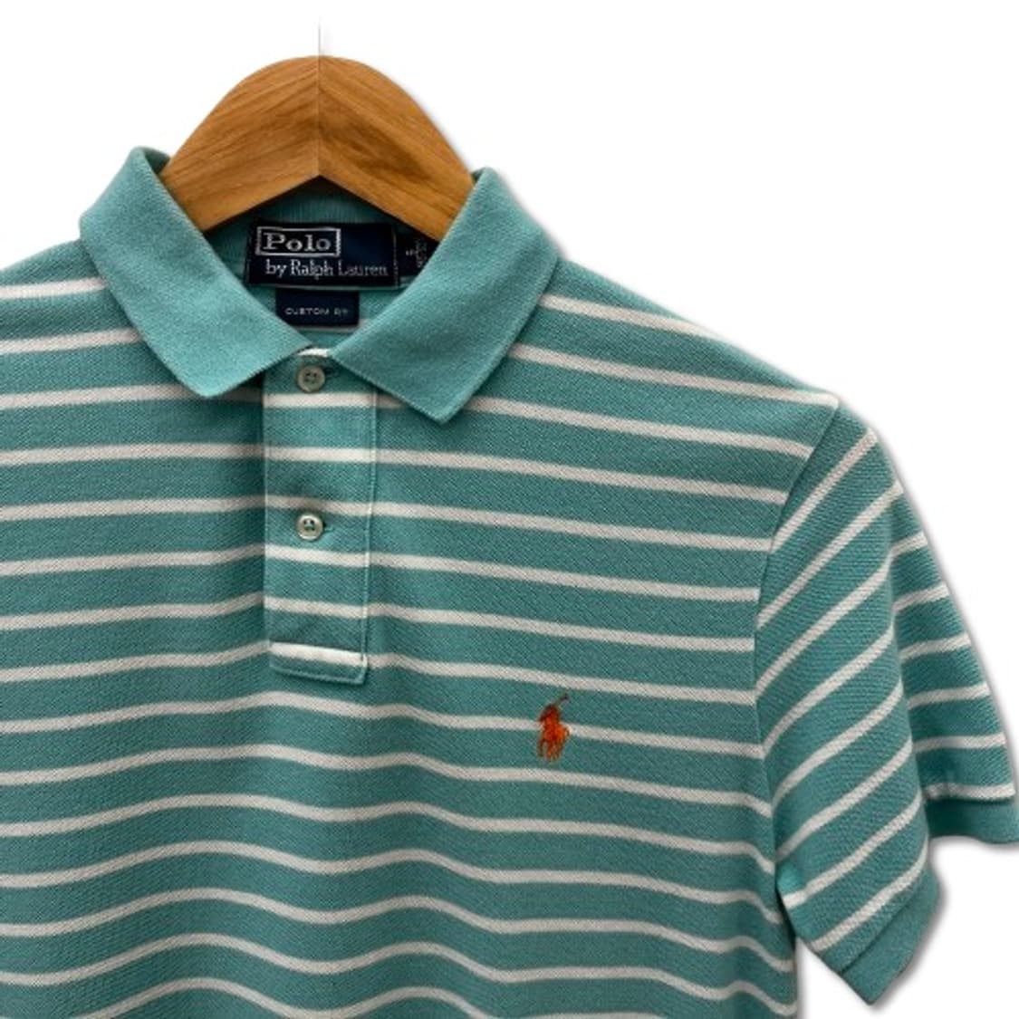 랄프로렌 커스텀 핏 스트라이프 반팔 폴로셔츠 상품이미지4