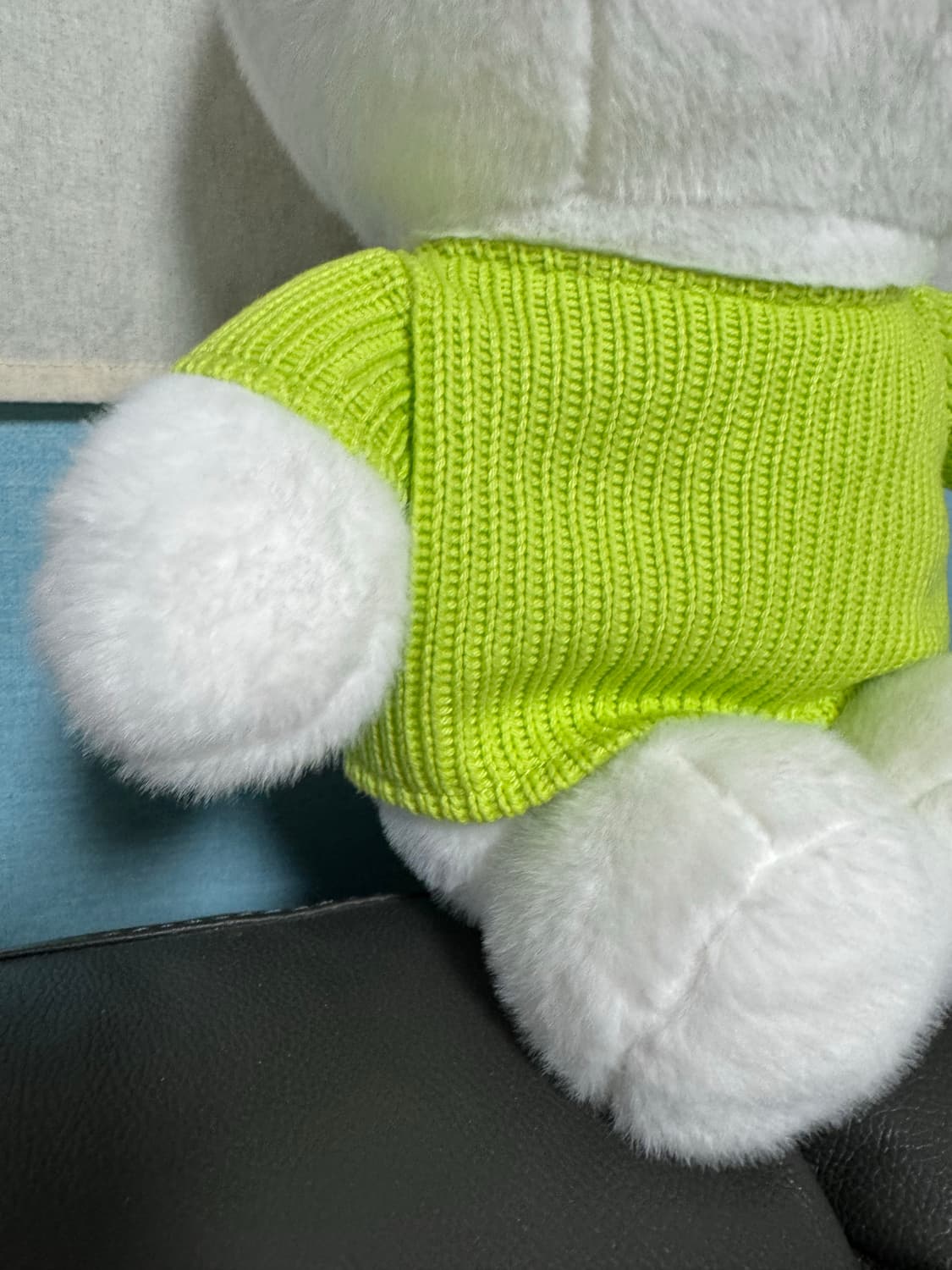 중대형 48cm 미피 멜라니 토끼 인형 그린 니트 땍있음 상품이미지4