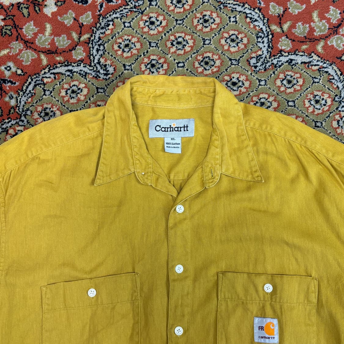 [XL] 칼하트 머스타드 반팔 셔츠 상품이미지3