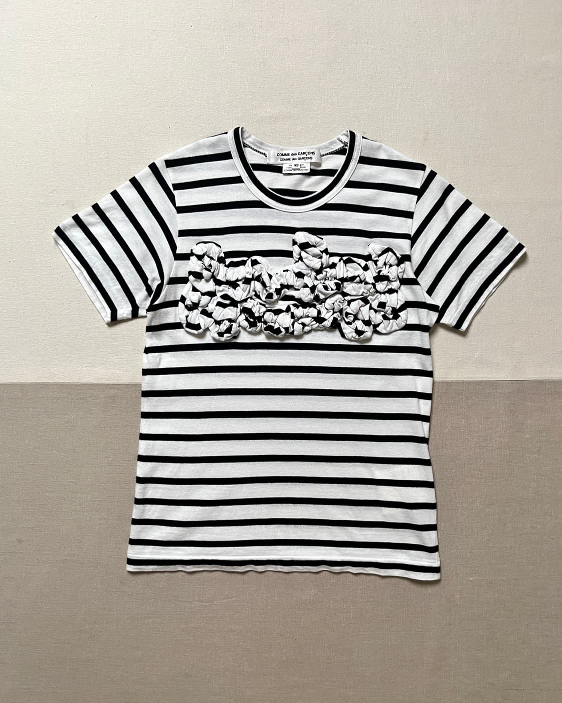 꼼데가르송 스트라이프 프릴 티셔츠 comme des garcons 상품이미지1