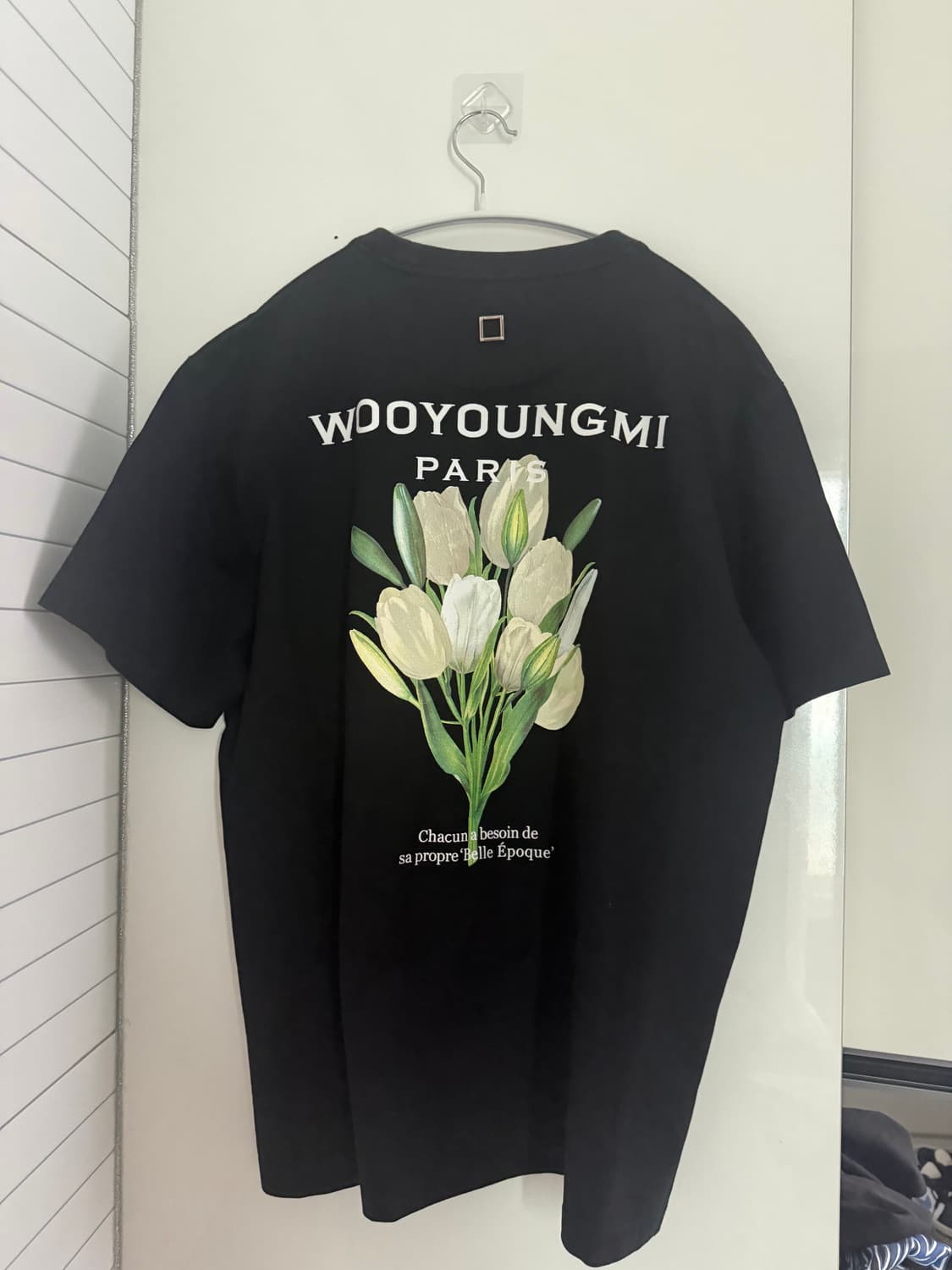 우영미 플라워 백로고 반팔티 급처 상품이미지1