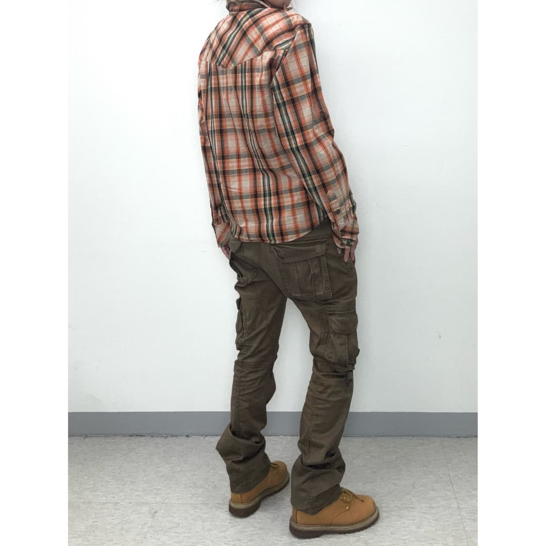 빈티지 레이어드 체크 셔츠 상품이미지4