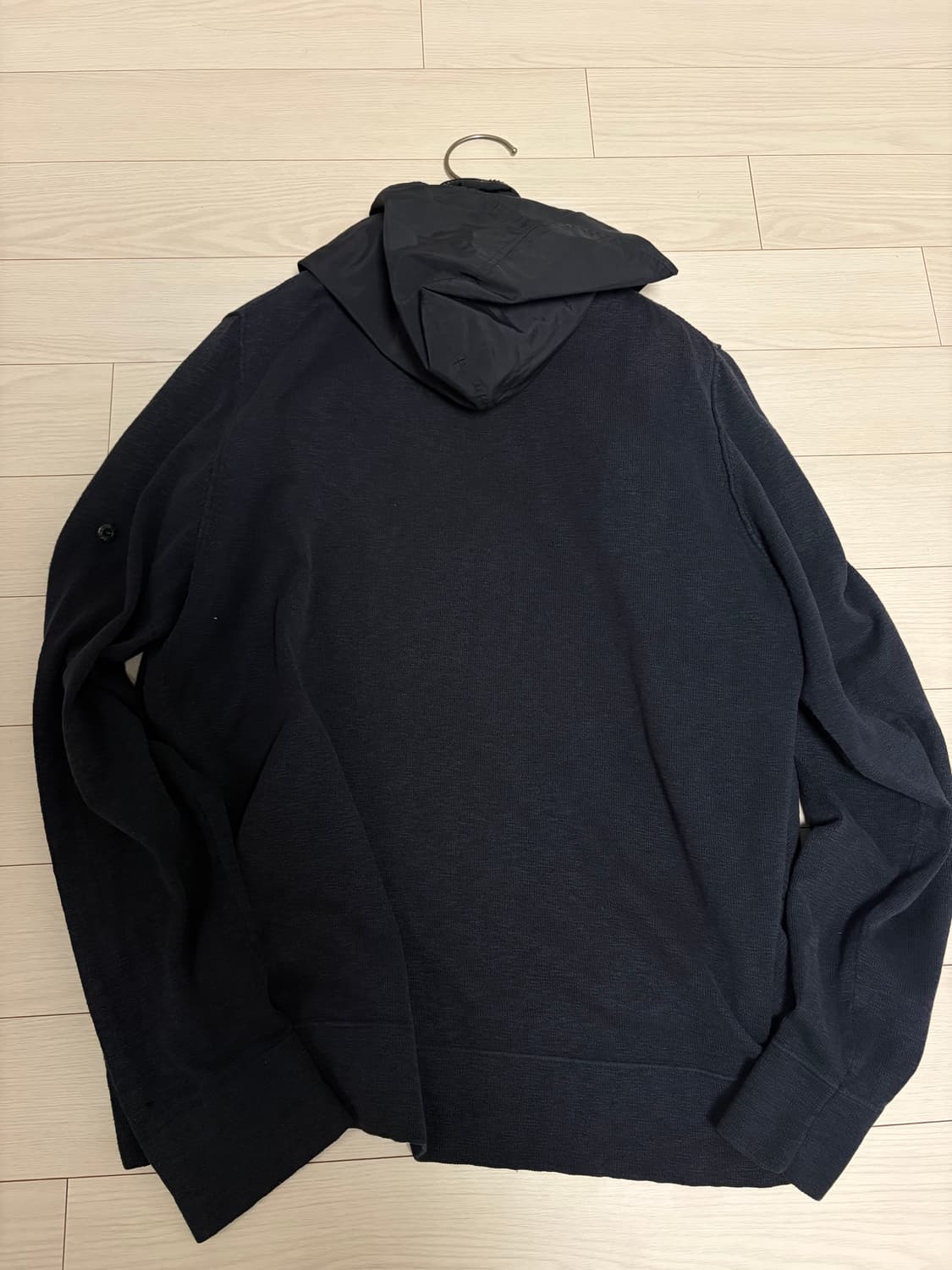 스톤아일랜드 나일론 후디드 니트 집업 상품이미지2