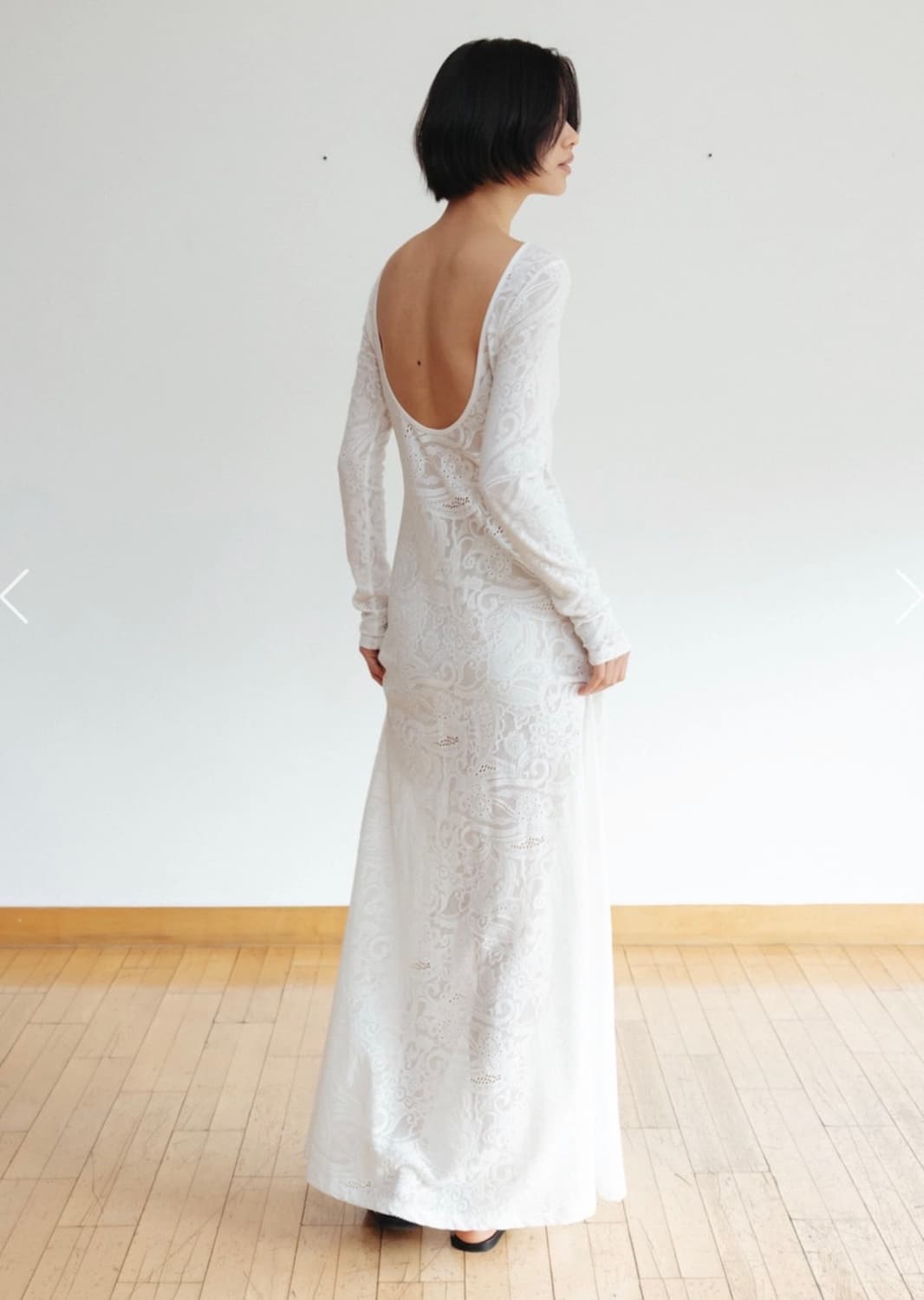 Monoha 모노하 레이스 롱드레스 블랙 상품이미지2