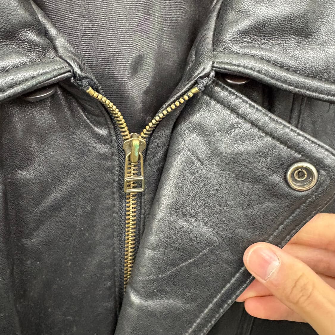양가죽 블루종 자켓 블랙 남L 상품이미지3