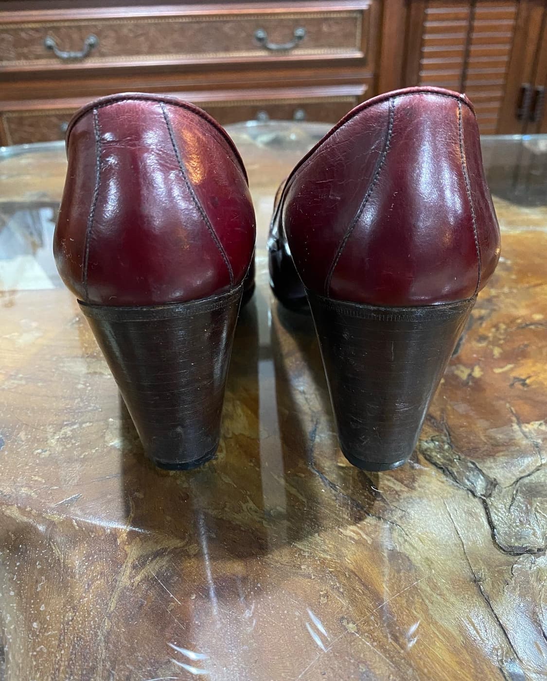 OLD CELINE burgundy Horsebit  상품이미지5