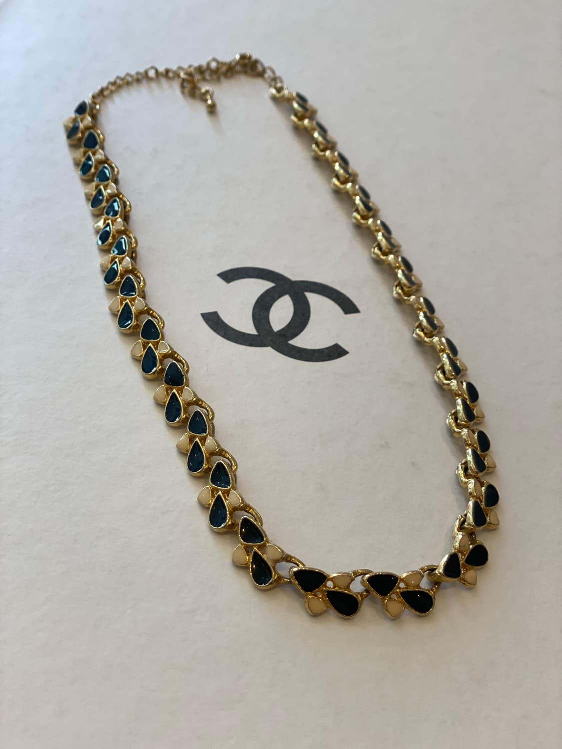 빈티지 아이보리 블랙 초커 목걸이 상품이미지1