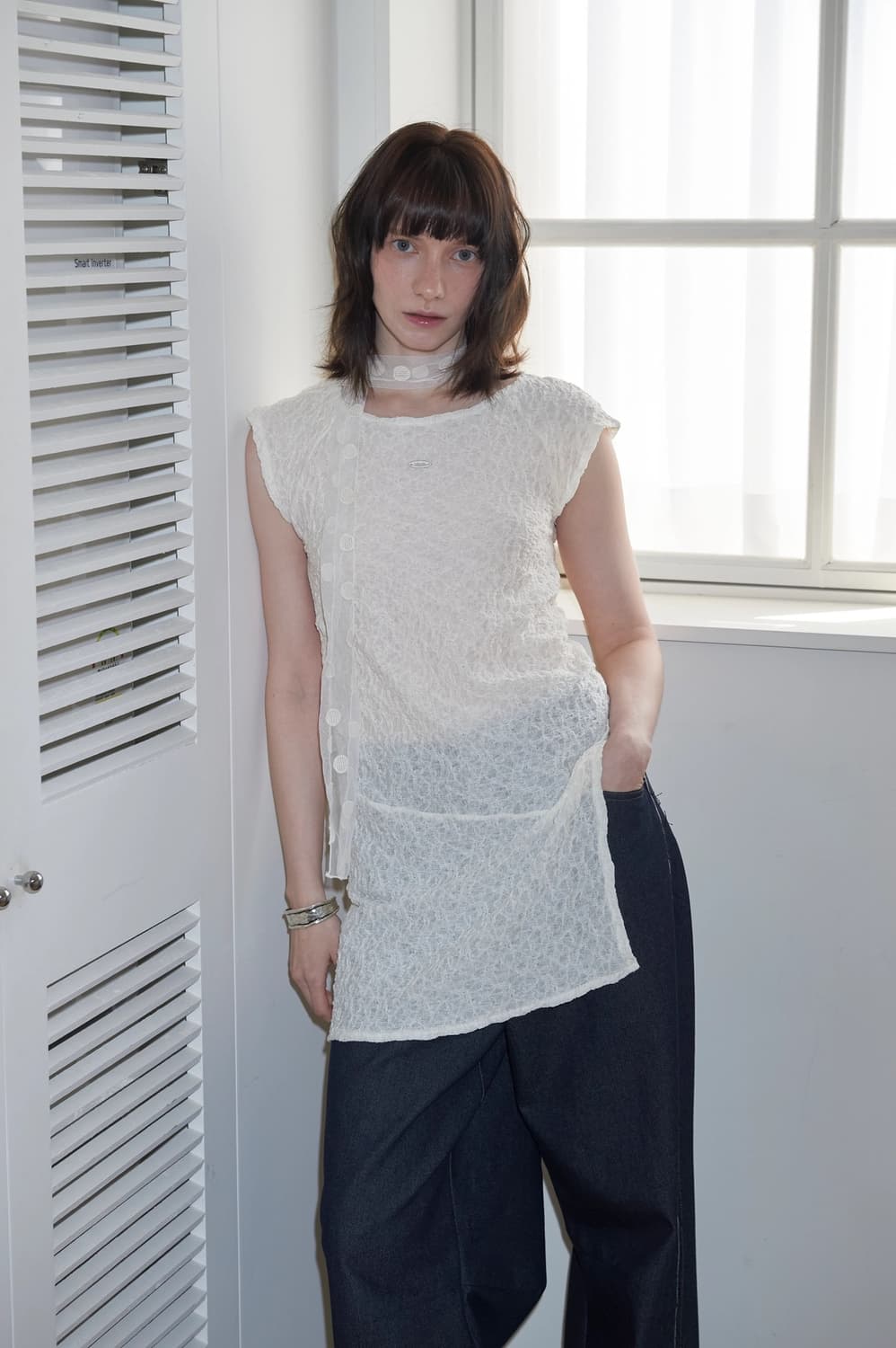 미즈유 mizyu LACE SEE THROUH TOP 상품이미지2