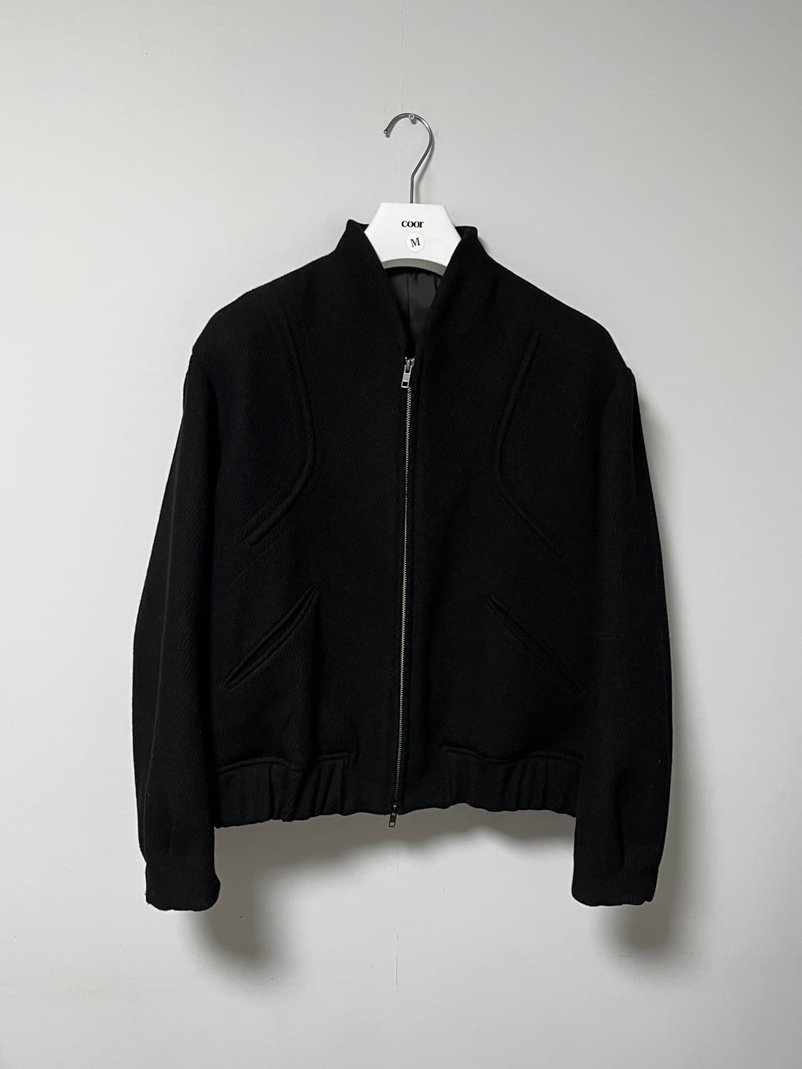 쿠어 울 트윌 숄 카라 바시티 자켓 상품이미지1