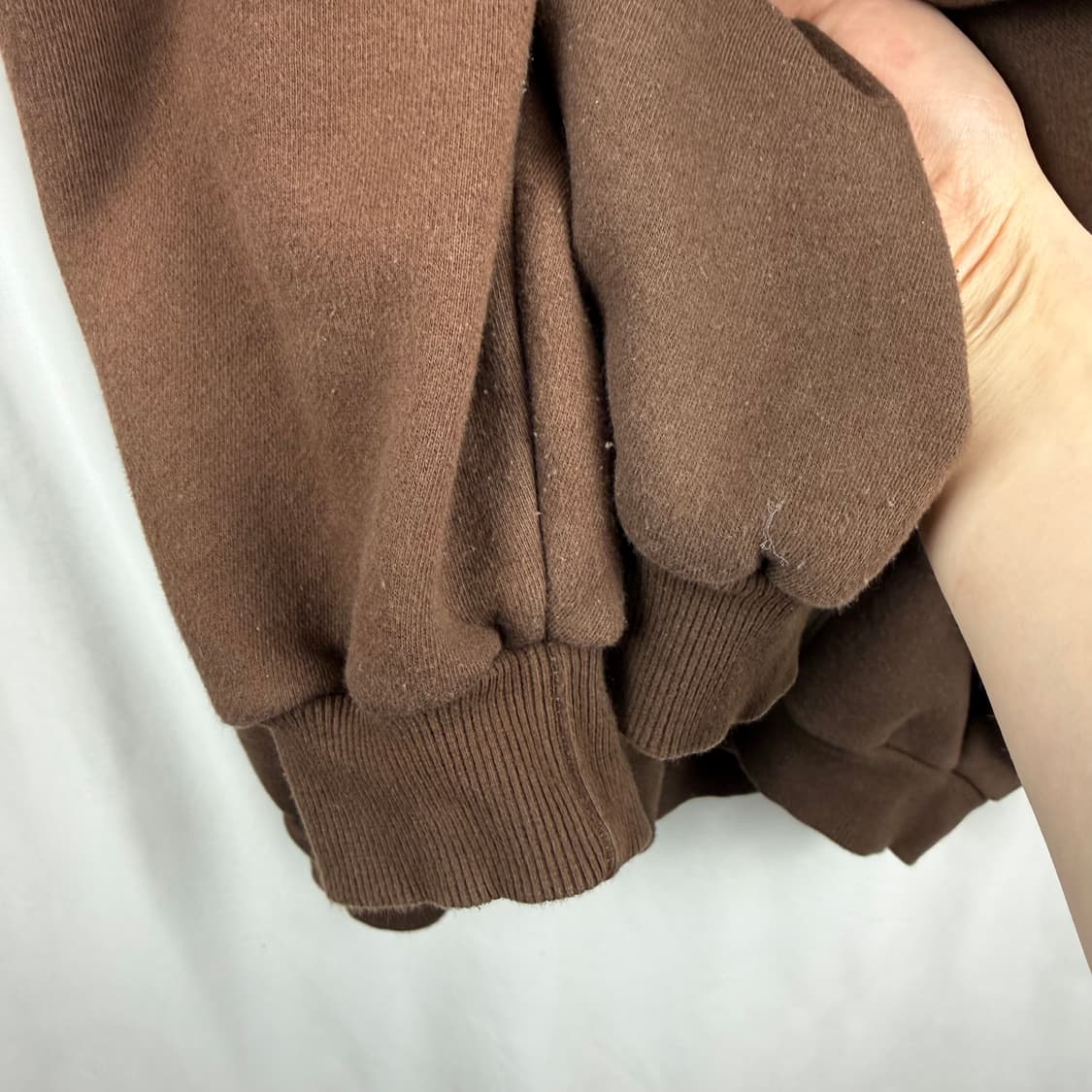 (F) WAVE 레터링 후드집업 브라운 상품이미지4