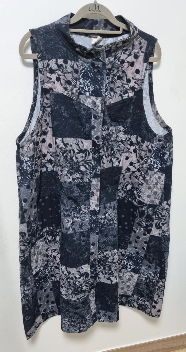 개량복 꽃무늬나염  롱가디건 조끼 상품이미지4