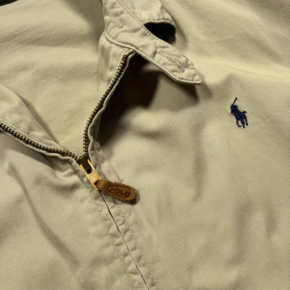 90's 폴로 베이지 스윙톱 블루종 자켓 상품이미지3