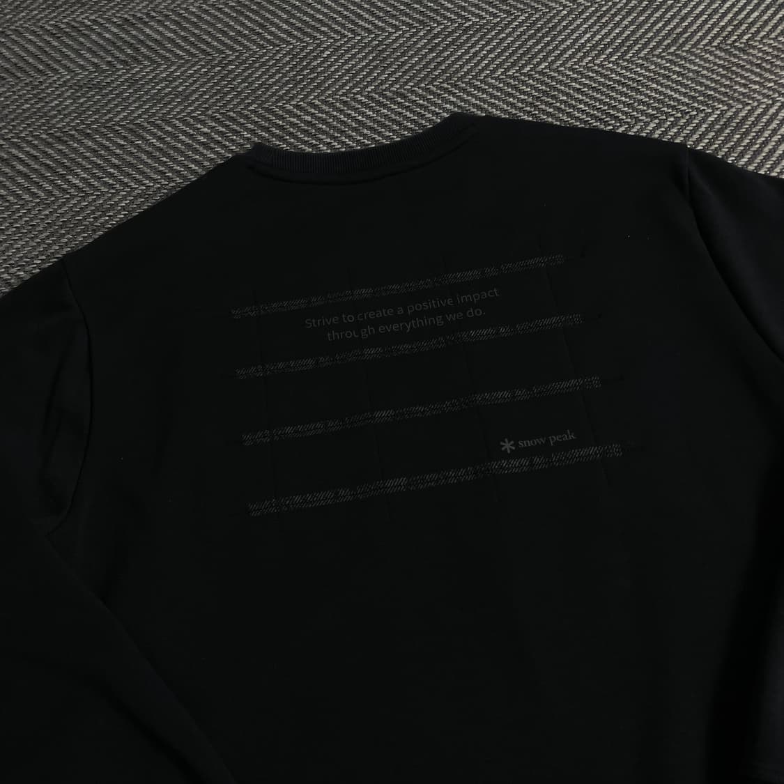 스노우피크 미니멀 박시핏 맨투맨 블랙o 3546 상품이미지2