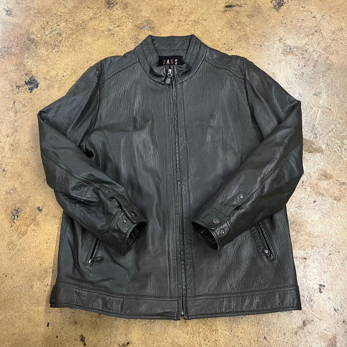 [정품/110] 닥스 블랙 레더 자켓 b17 상품이미지2