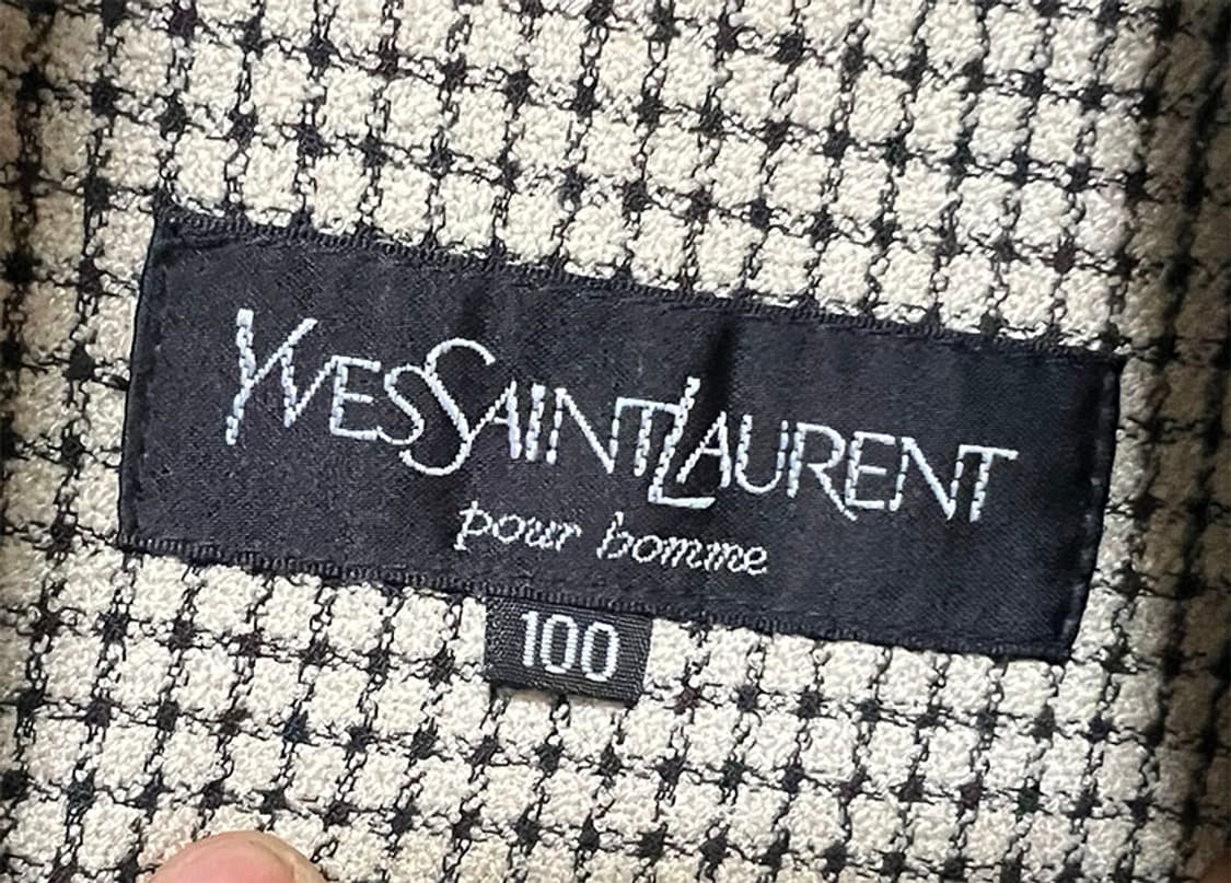 입생로랑 남자 블루종점퍼 춘추 체크 L 100 상품이미지3