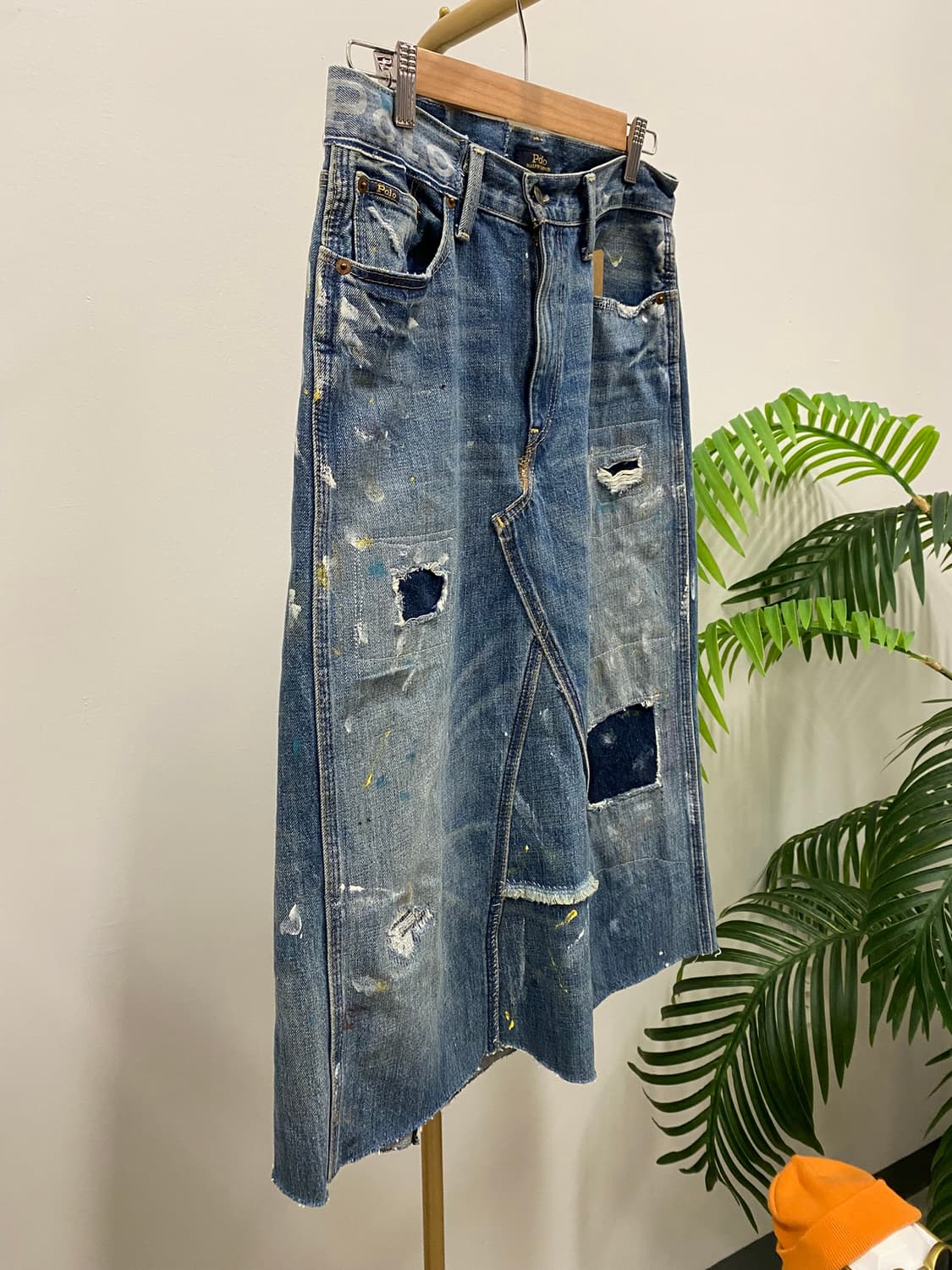 폴로 랄프로렌 리터치 데님 스커트 상품이미지3