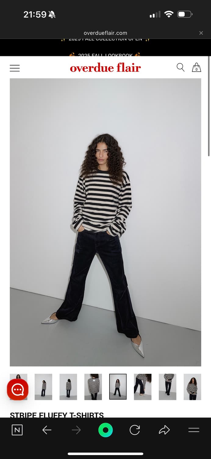 오버듀플레어 STRIPE FLUFFY T-SHIRTS 상품이미지4