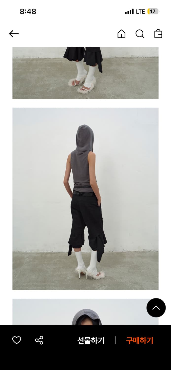 Lcdc tm hooded sleeveless top (dark grey 상품이미지2