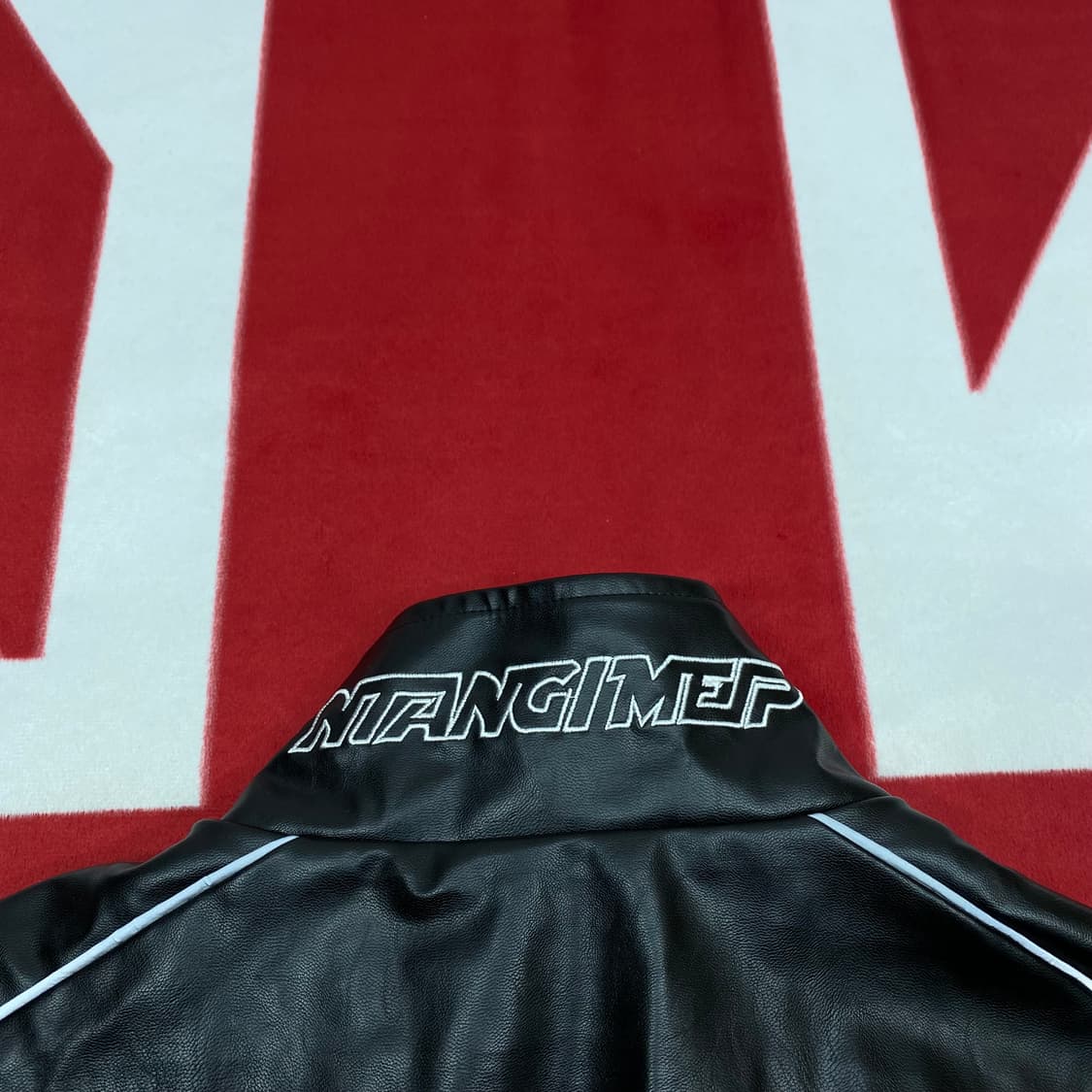 빈티지 레더 레이싱자켓 실측 XL  상품이미지3