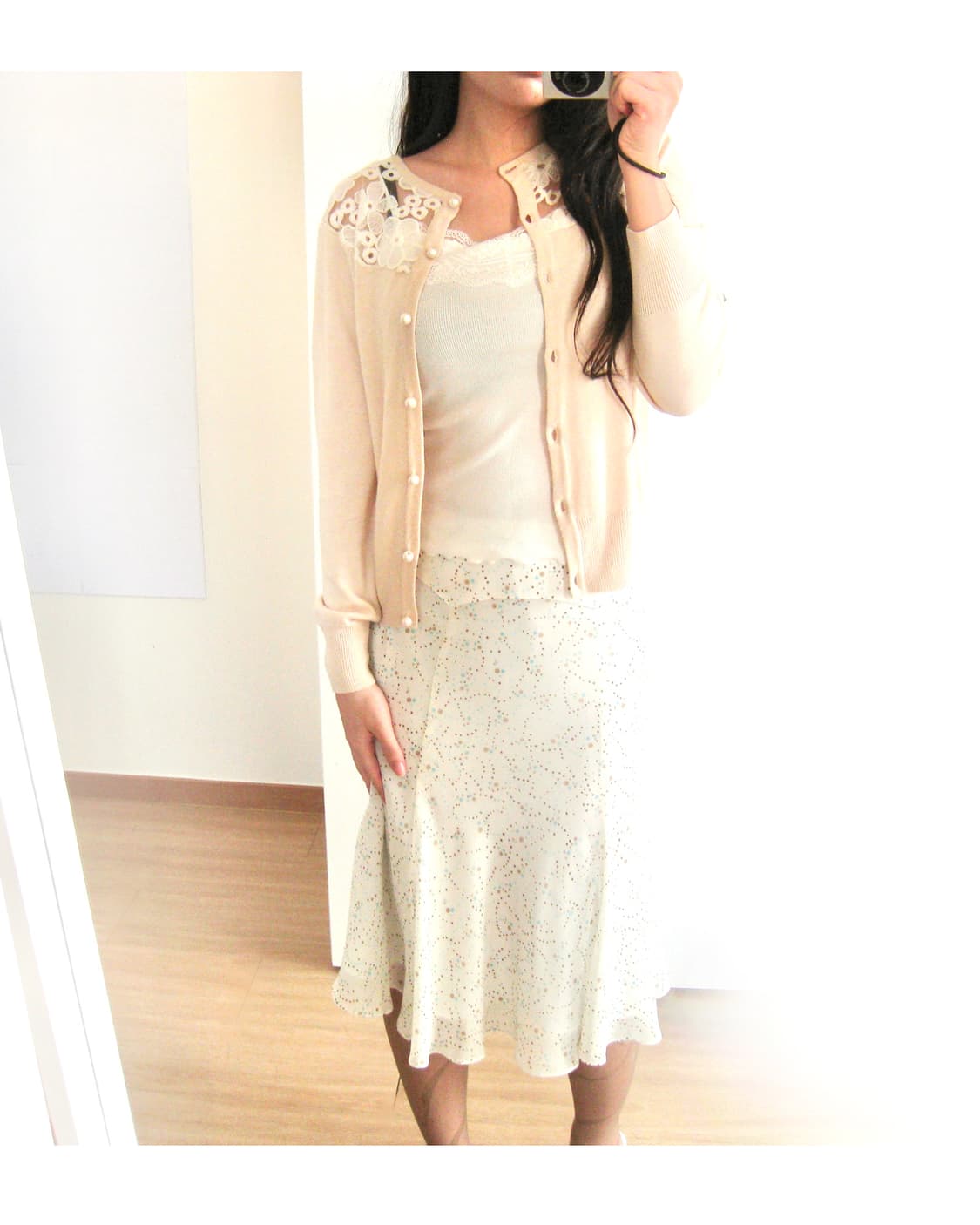 「 토도독 귀여운 물방울 무늬。。。♥」물방울 릴리 스커트 상품이미지3