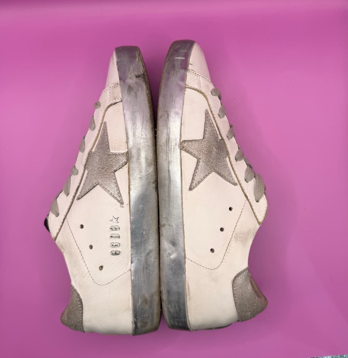 골든구스 슈퍼스타 화이트 실버 (Size 36) 상품이미지2