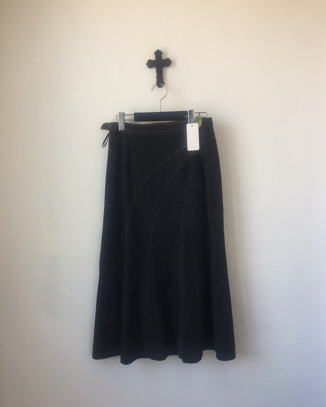 Line detail denim long skirt 상품이미지2