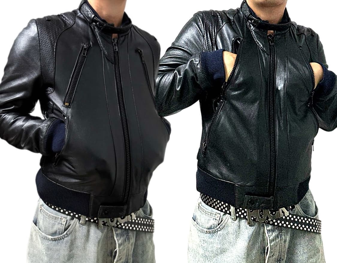 제너럴아이디어 멀티포켓 램스킨 바이커자켓 상품이미지2