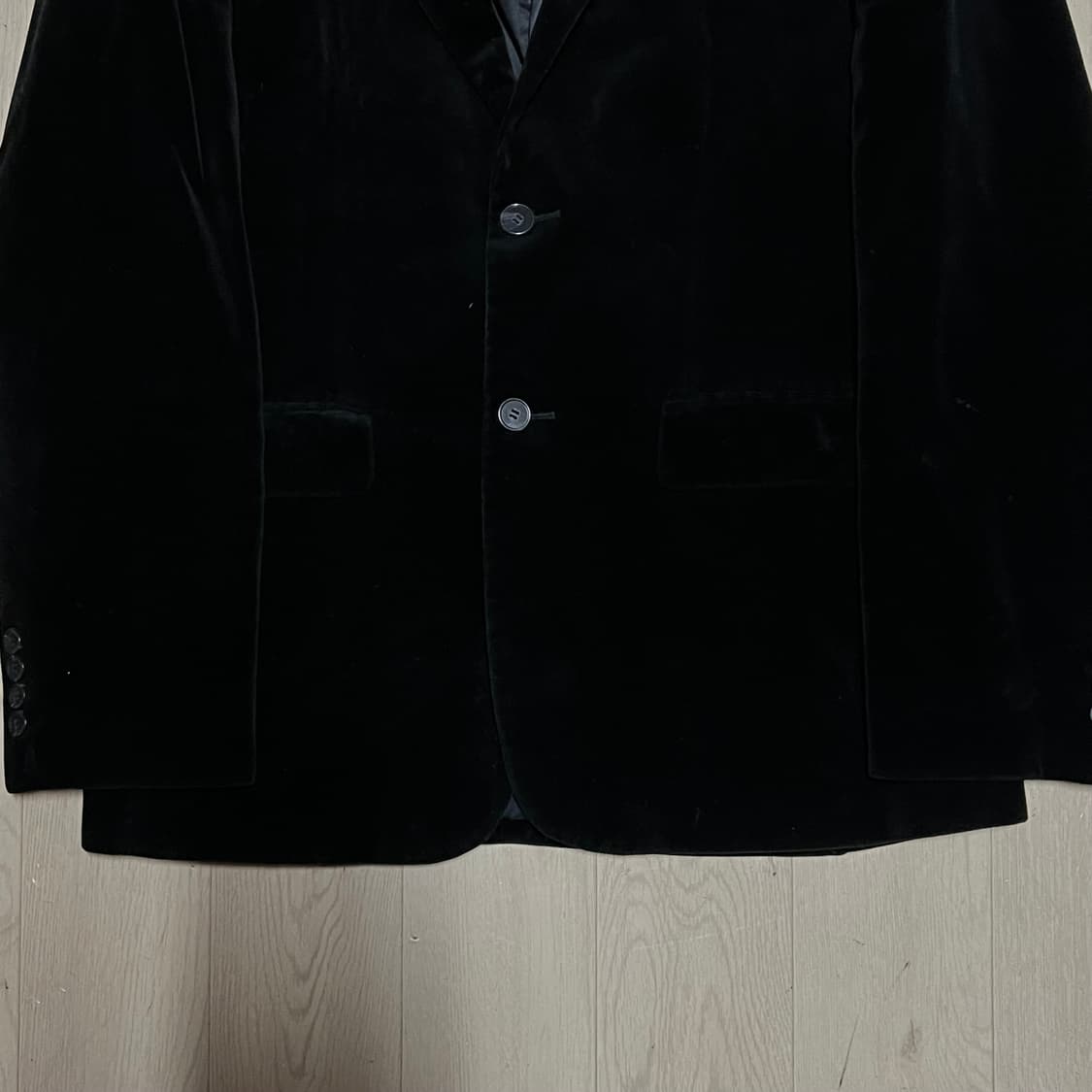 지오지아 남성 싱글 벨벳 블레이저 정장자켓 [블랙] L/100 상품이미지3