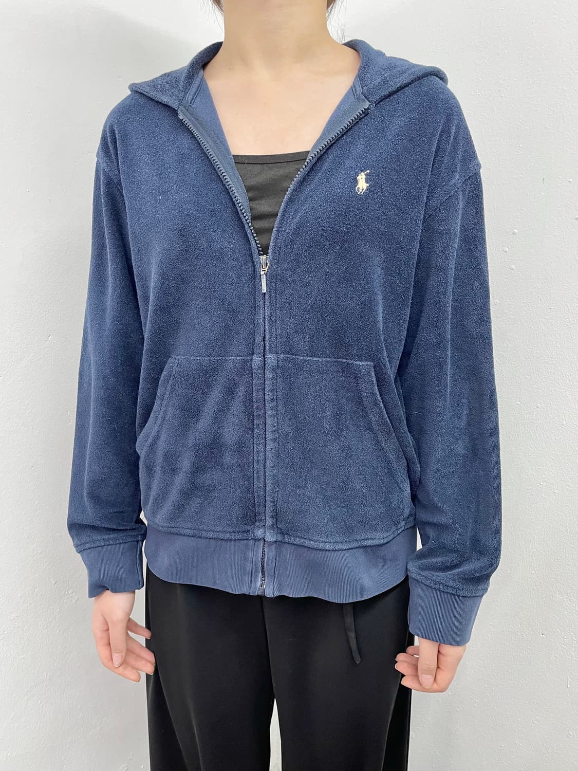 폴로 네이비 태리 후드집업 상품이미지1