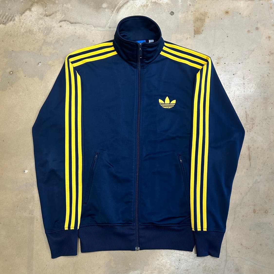 90 아디다스 파이어버드 옐로우 네이비 트랙탑 상품이미지2