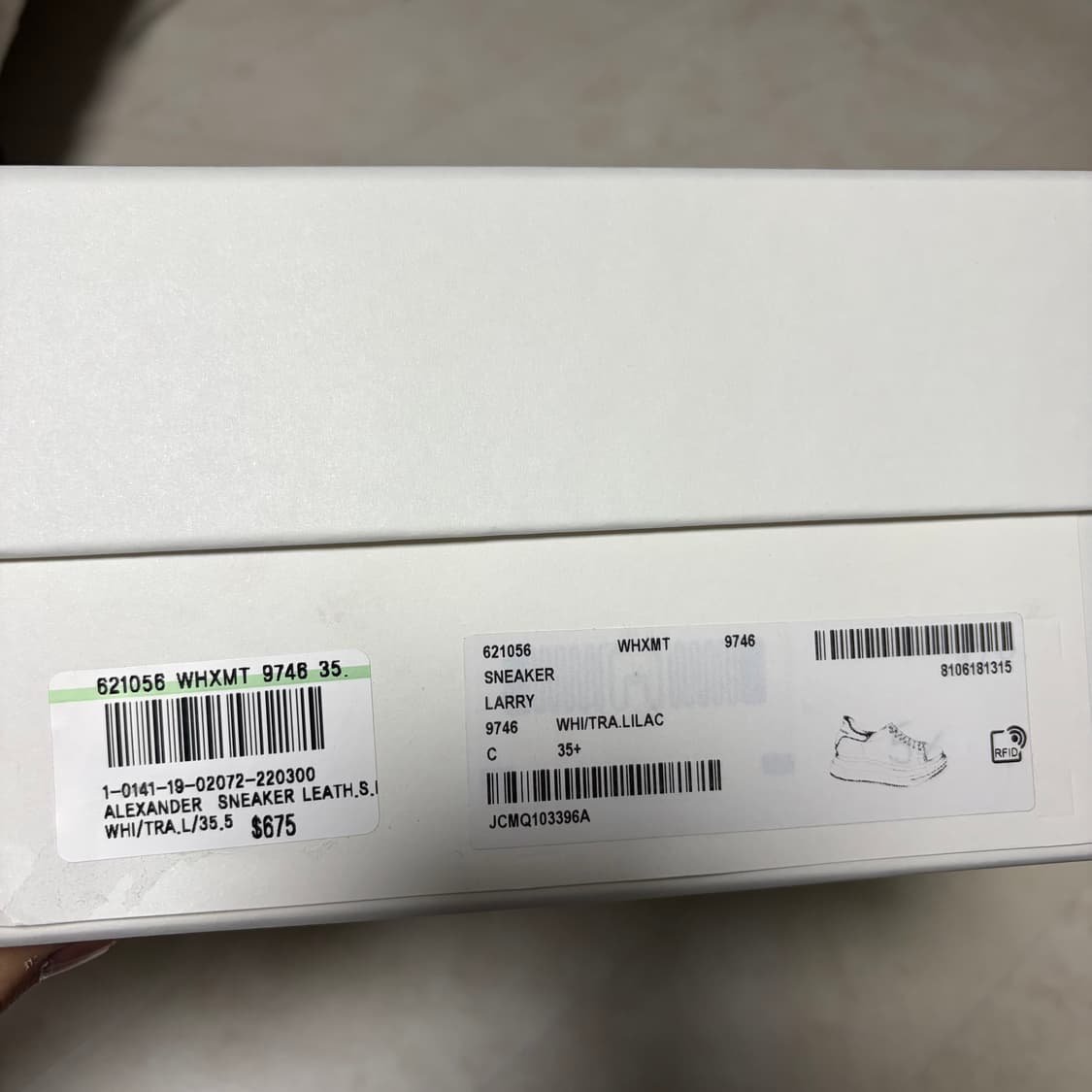 새상품(225)알렉산더맥퀸 오버솔 스니커즈 라일락 상품이미지5