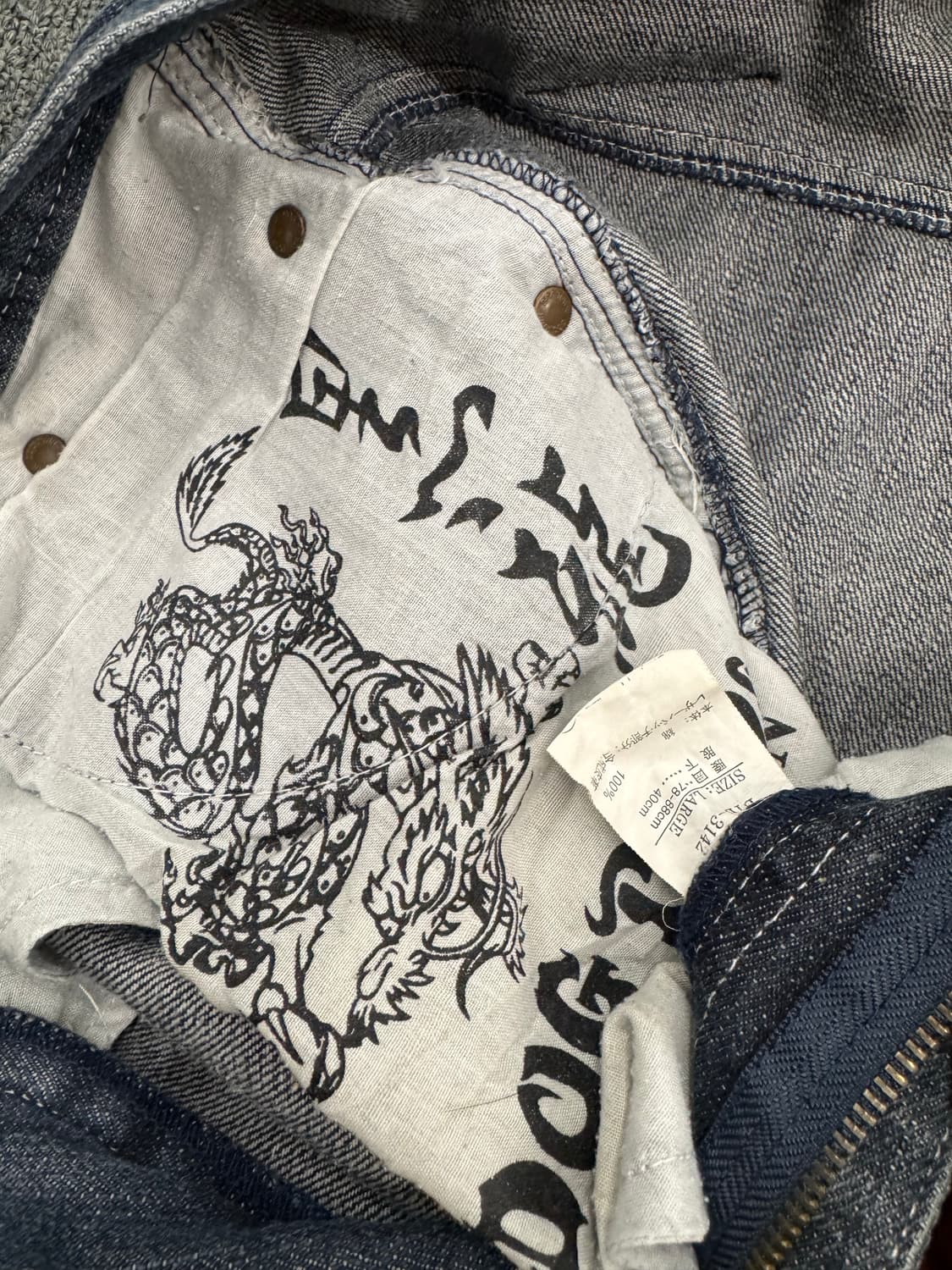 L)도그타운 빈티지 오리엔탈 자수 포인트 버뮤다 데님팬츠 상품이미지5