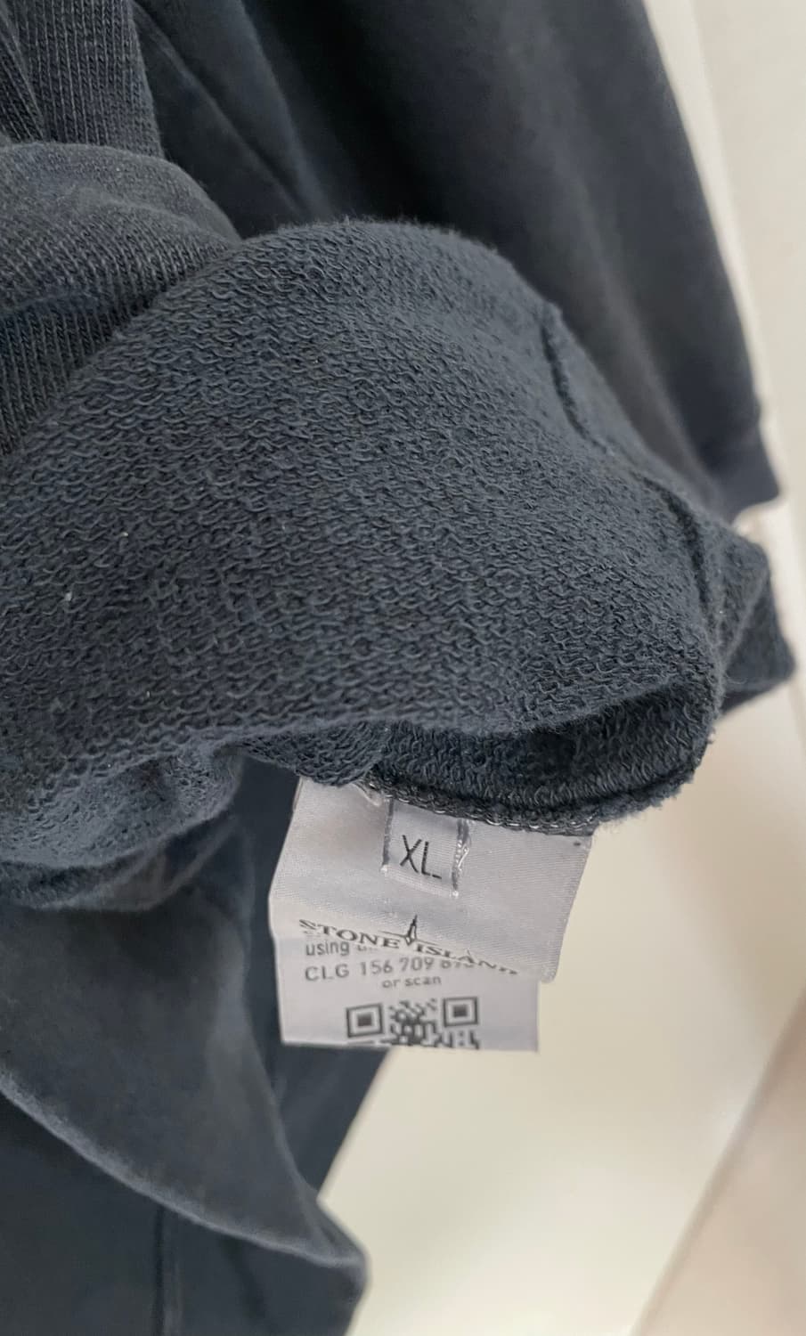 스톤 아일랜드 63750 가먼트 다이드 헤비 코튼 롱슬리브 티셔츠 네이비 상품이미지2