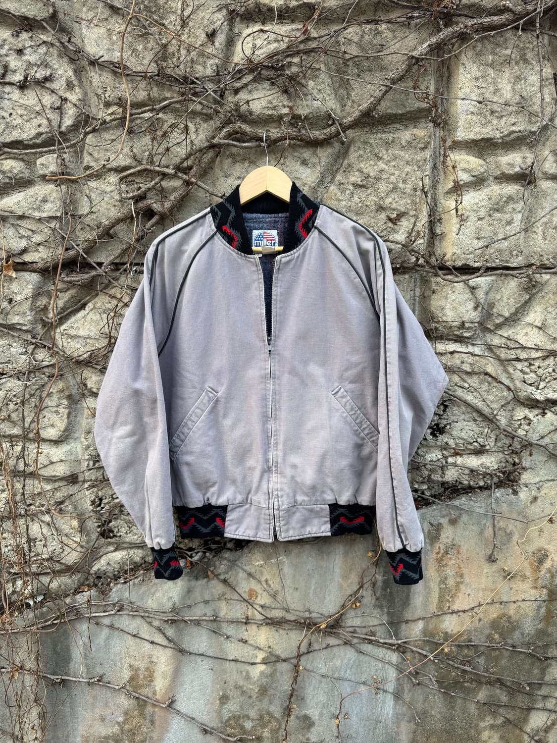 90s 밀러 usa 빈티지 아즈텍 패턴 블랭킷 안감 산타페 워크 자켓 상품이미지1