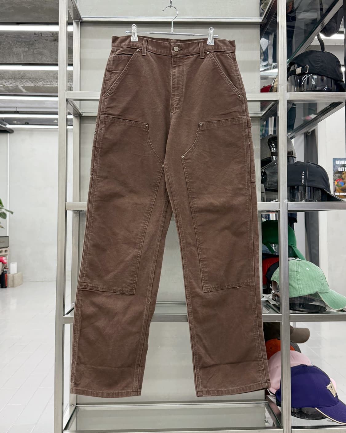칼하트 00s OG 더블니 카펜터 워크 팬츠 브라운 상품이미지2