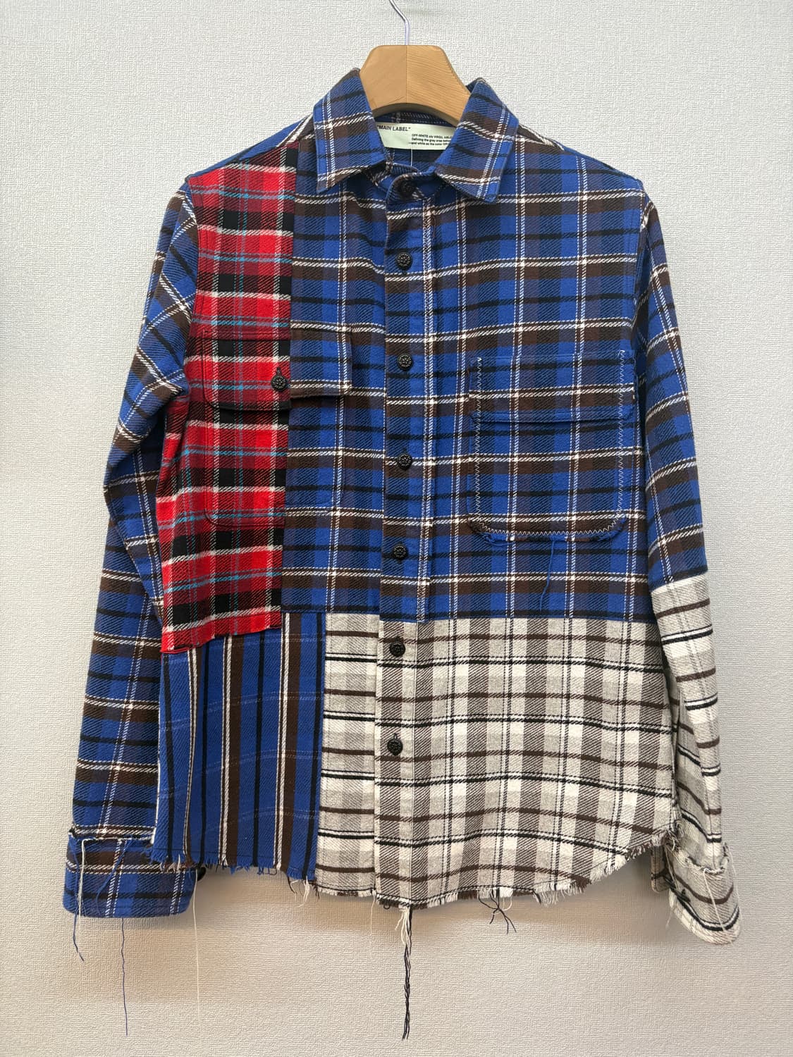 오프화이트 체크셔츠 상품이미지1