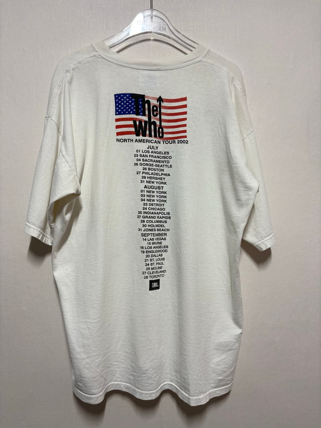[XL] 2002 The Who America Tour 반팔 티셔츠 상품이미지2