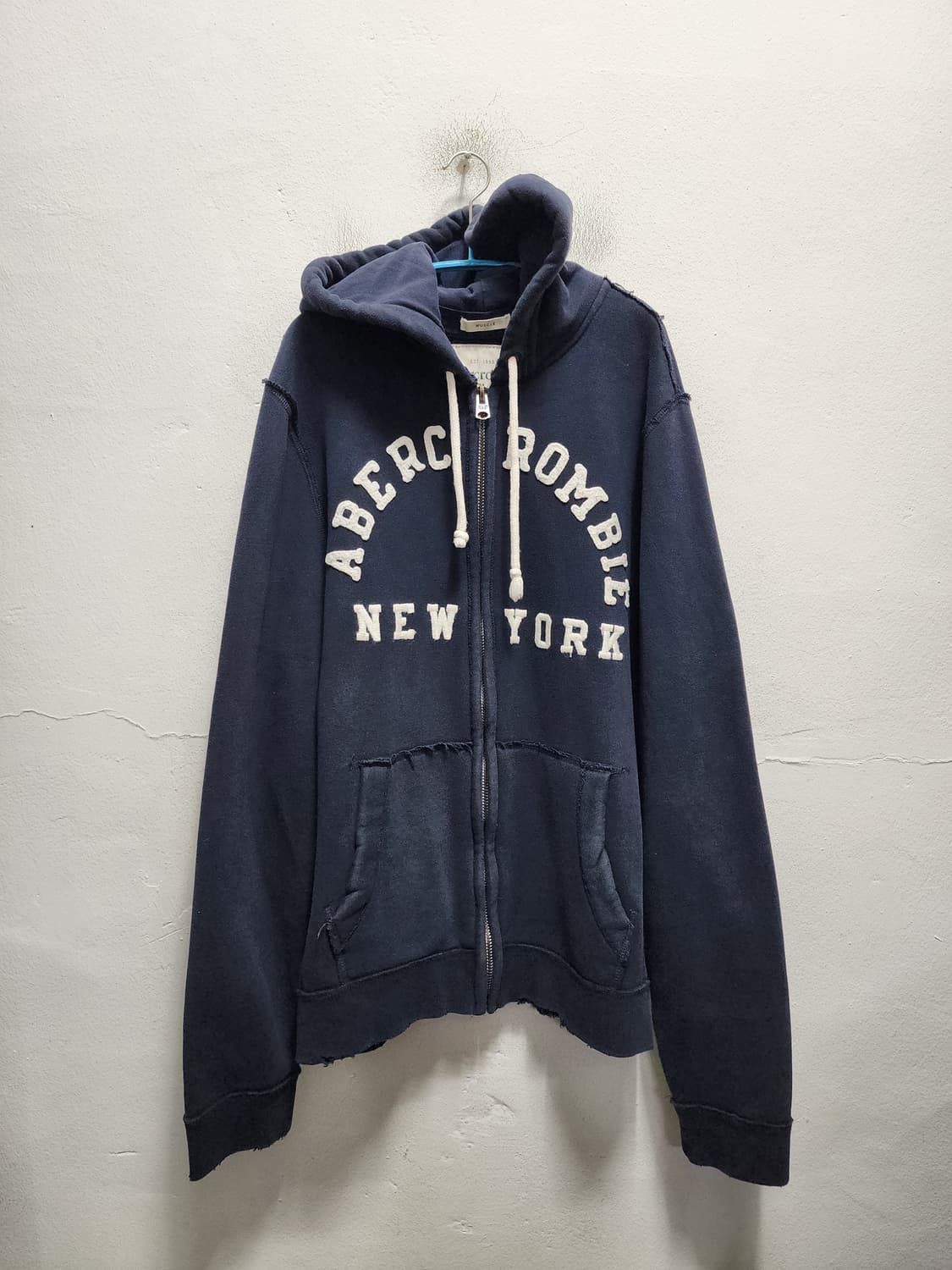 아베크롬비 그런지 네이비 후드집업 XL 상품이미지1