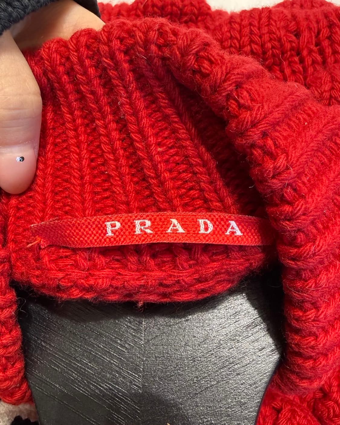 프라다 스포츠 레드 서클 니트 집업  상품이미지8