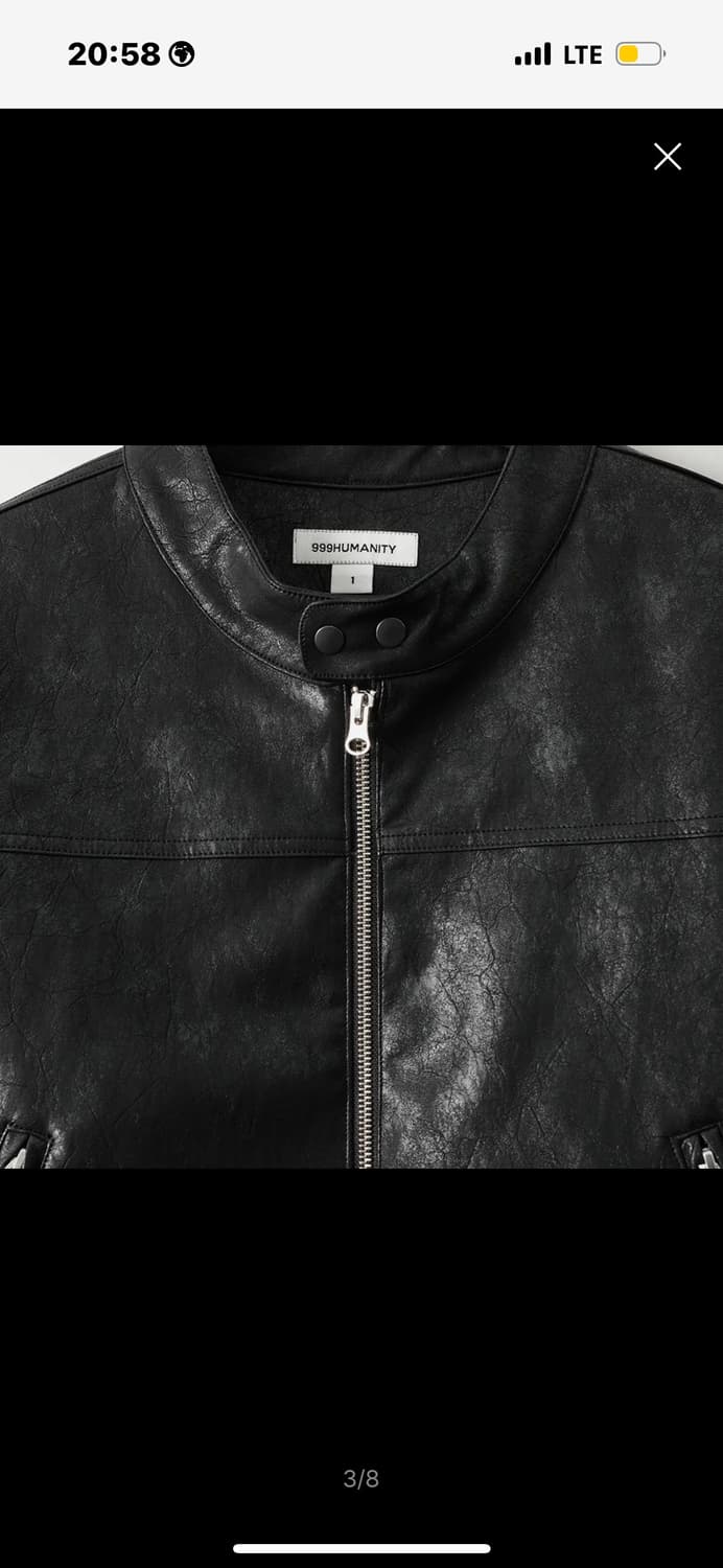 [1사이즈] 999 휴머니티 라이더 레더 자켓 블랙 상품이미지5
