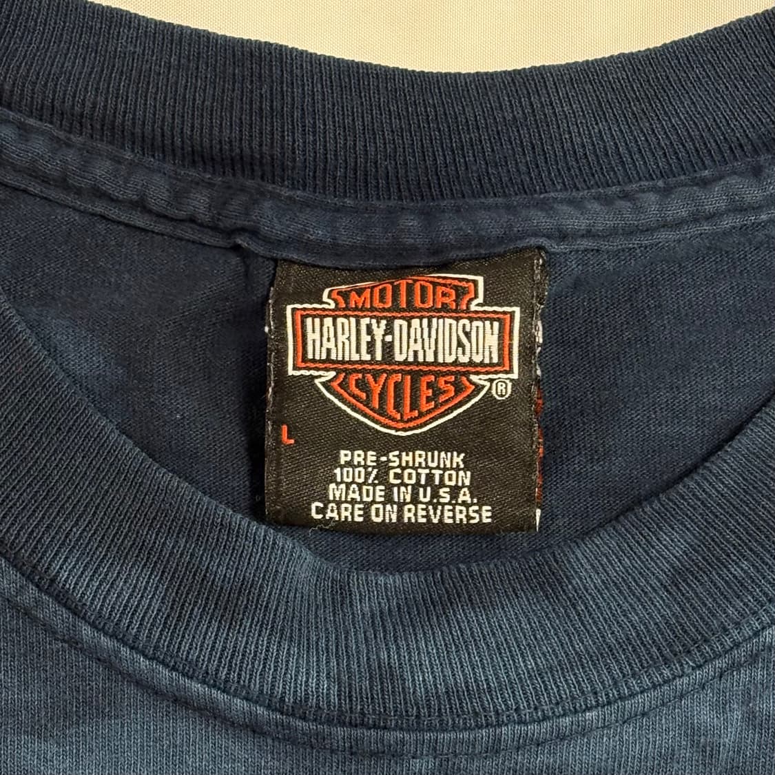 🇺🇸 90s 할리 데이비슨 타이다이 롱슬리브 블루 상품이미지5