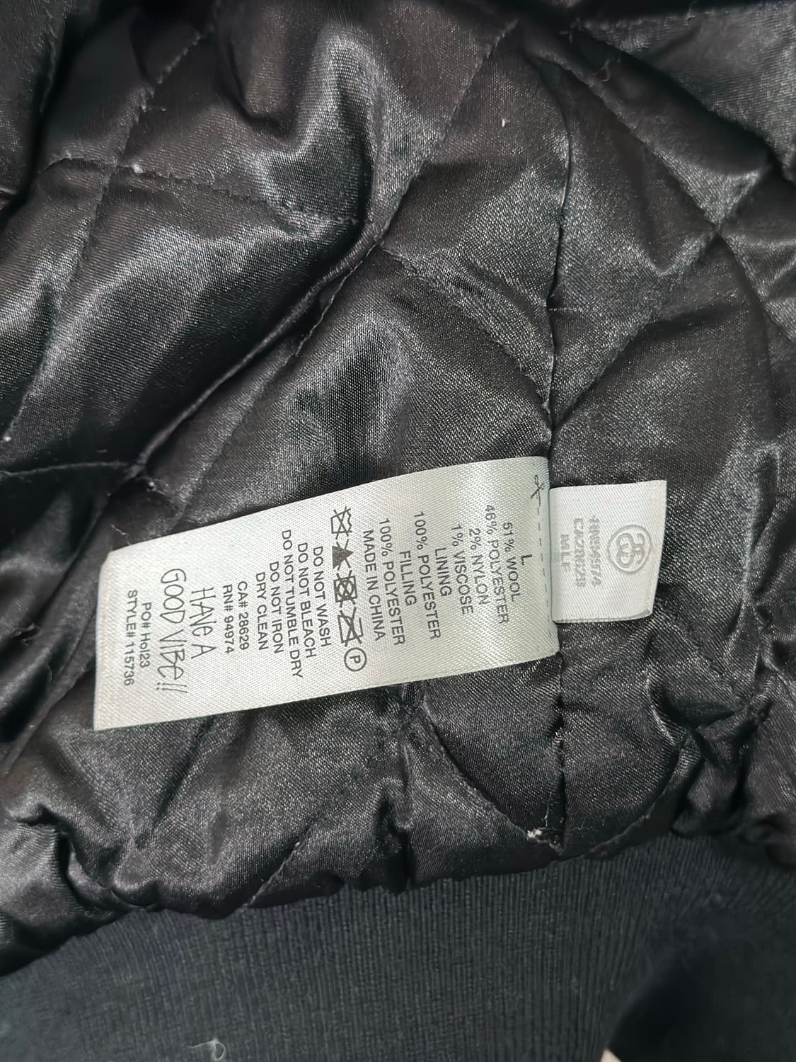 스투시 스포츠 멜튼 바시티 자켓 블랙L (100-105) 상품이미지10