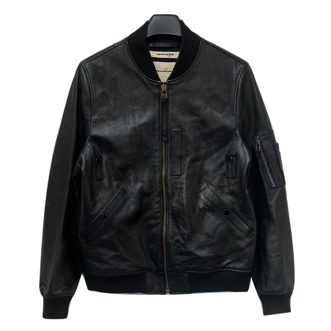 비바스튜디오 우먼스 MA-1 소가죽 레더 블루종 자켓 L 상품이미지1