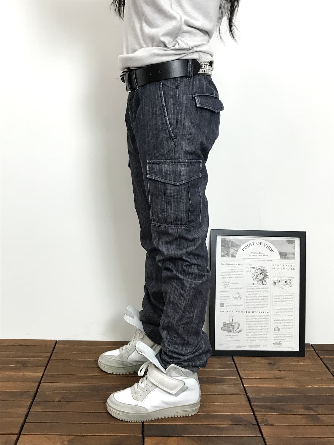 Jpn Denim Cargo Straight Pants 상품이미지2