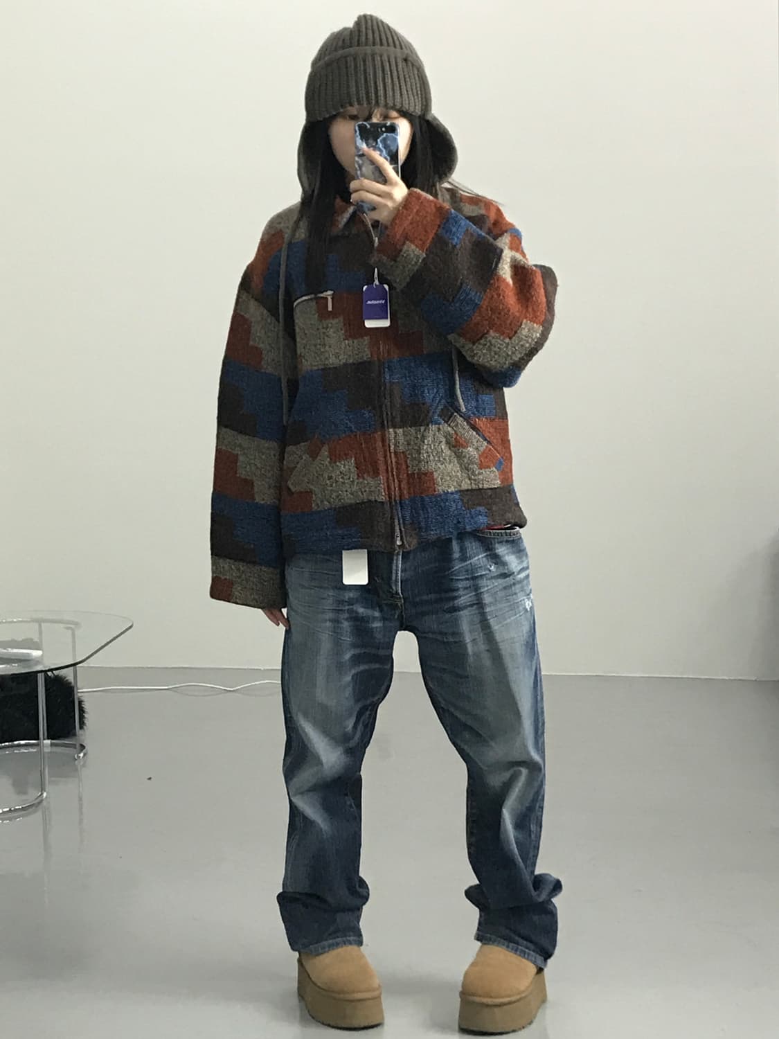 BEAMS PLUS 올드 울 패턴 집업 재킷 상품이미지1