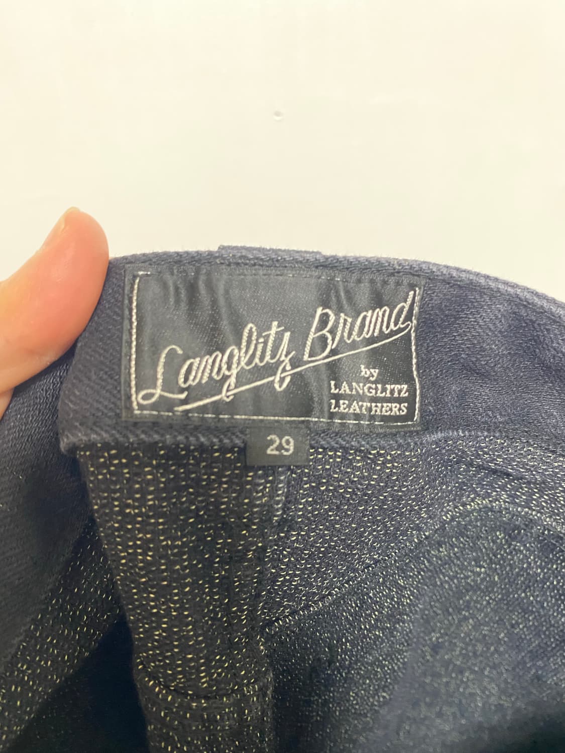 [LANGLITZ] 랑그리츠 레더 블랙 셀비지 데님 29사이즈 상품이미지6